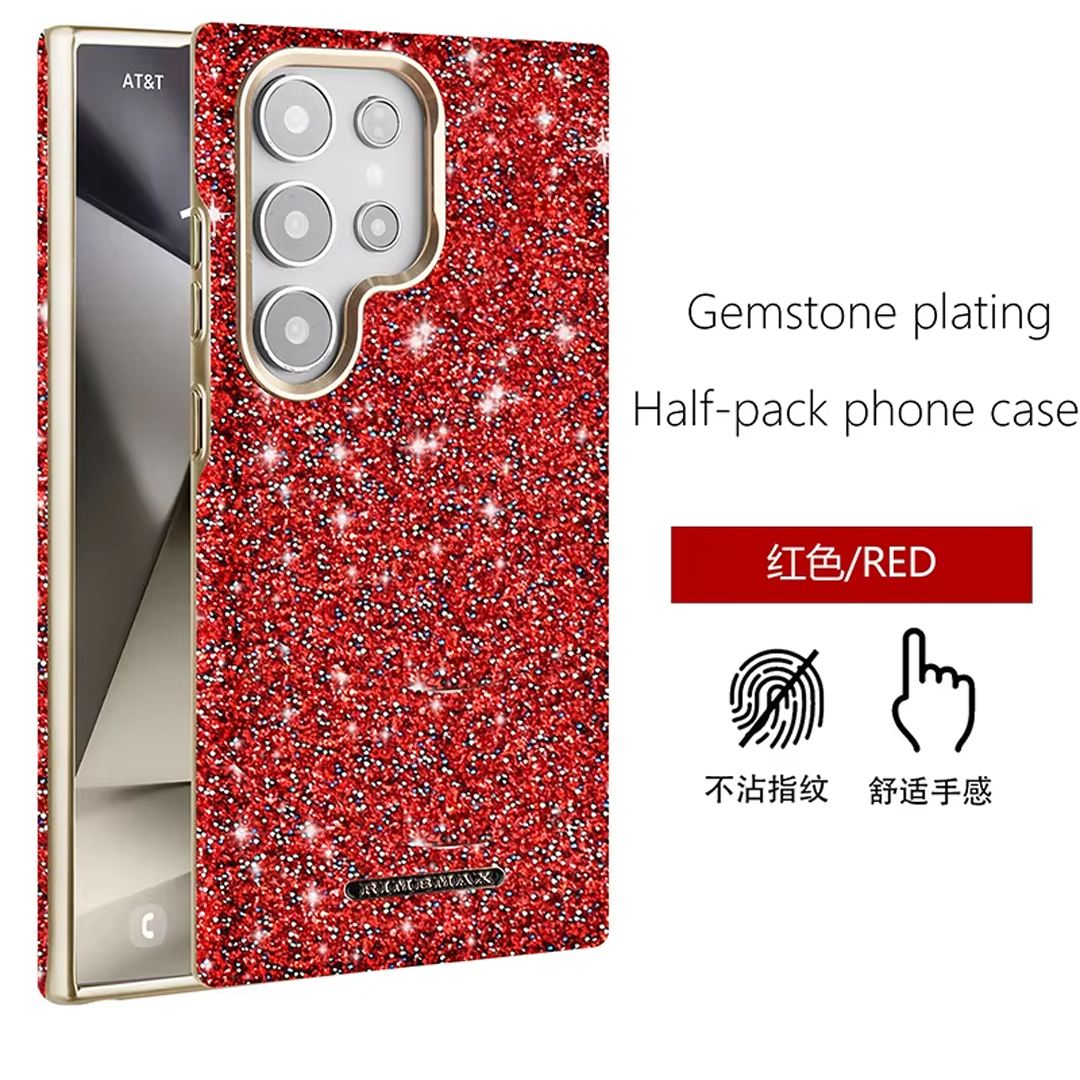 Titanium Fashion Electroplating Glitter Bling Magnetic & Protective Cover for Samsung