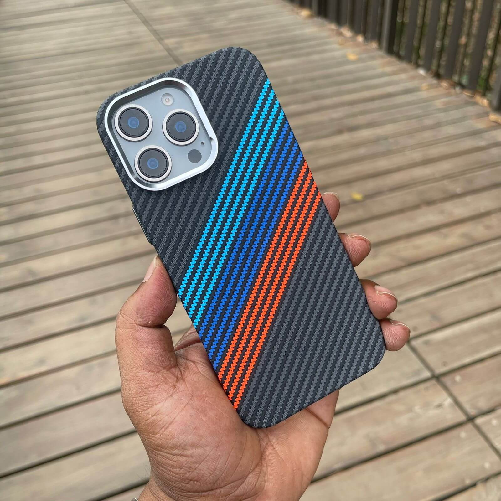 LUXO Life Premium Redium Carbon MagSafe Reflective Covers Case for iPhone