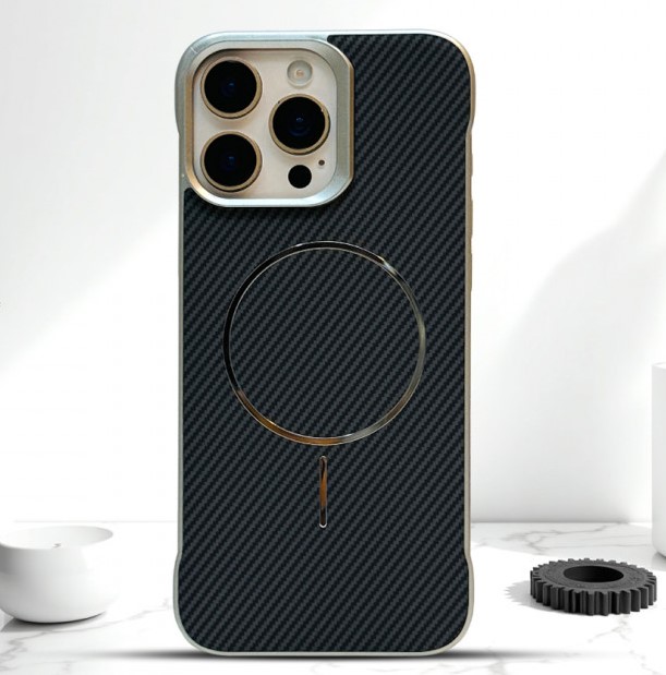 Luxury Frameless Magsafe Supported Carbon Fiber Case For iPhone