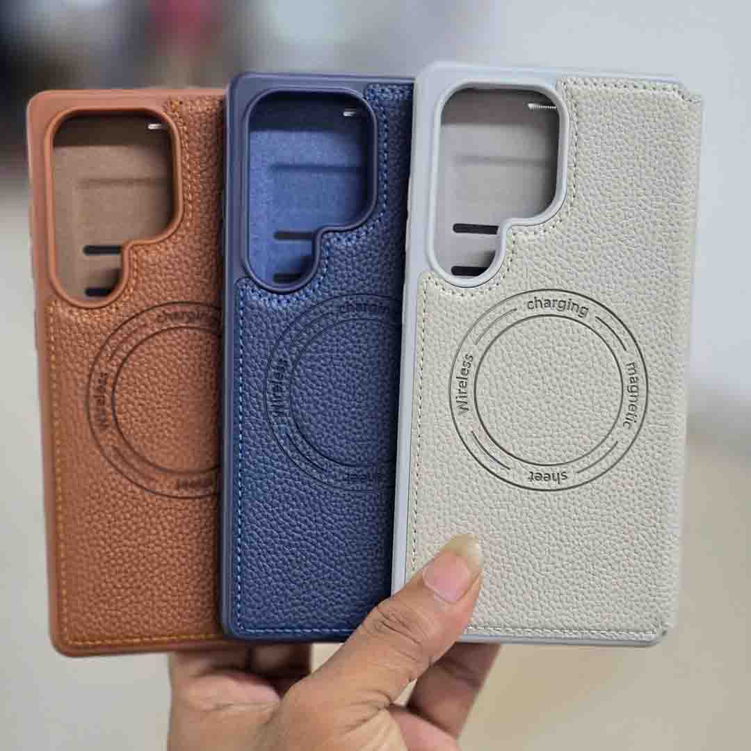 RIMO Original Leather Flip Card Holder Case For Samsung